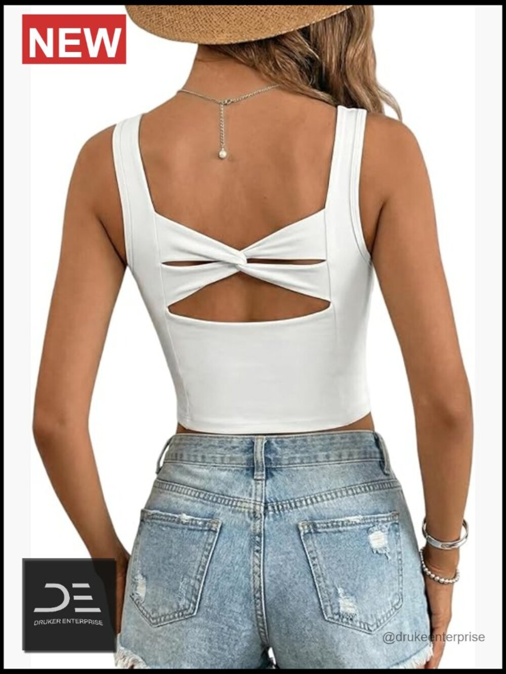 Ribbed Knit Tank Top with Built in Bra Backless Fitted Athletic Top